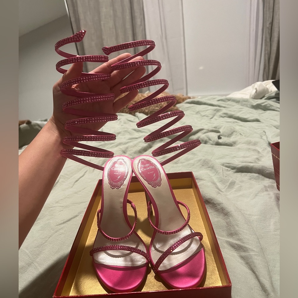 Rene caovilla pink heels